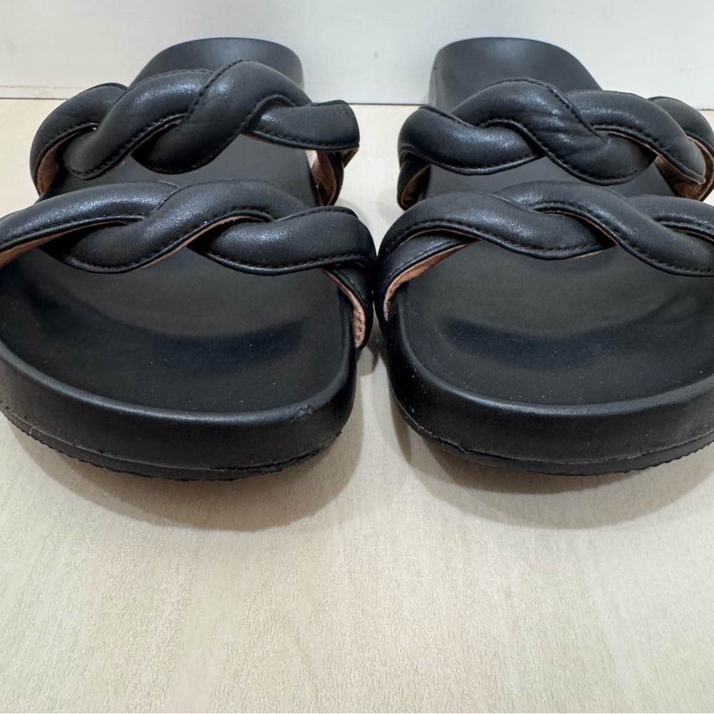 Madewell The Walker Slide Sandal Women's 9 Black Slip On Braided Summer - Picture 10 of 13